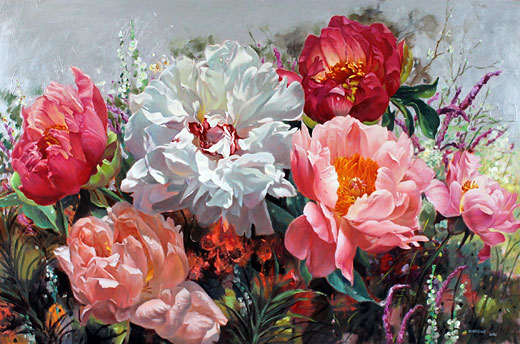 Zoe Feng nz art, fragrant, flower paintings